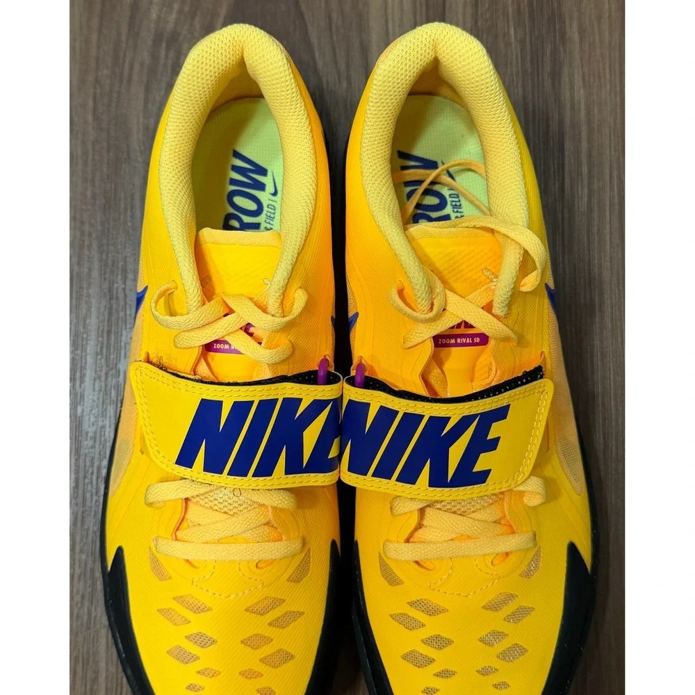 Nike Zoom Rival SD 2 Track Throwing Shoes Citron Indigo Men Sz 9.5 (FZ9665-800)